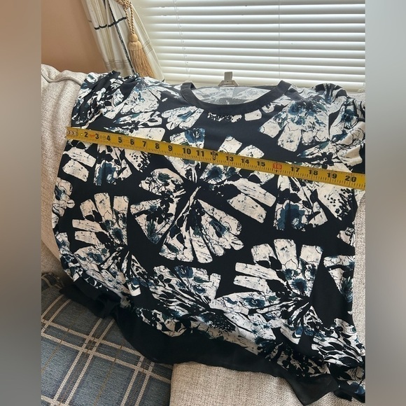 CATOS Womens Black and White Pullover Blouse Size Large - Picture 8 of 11